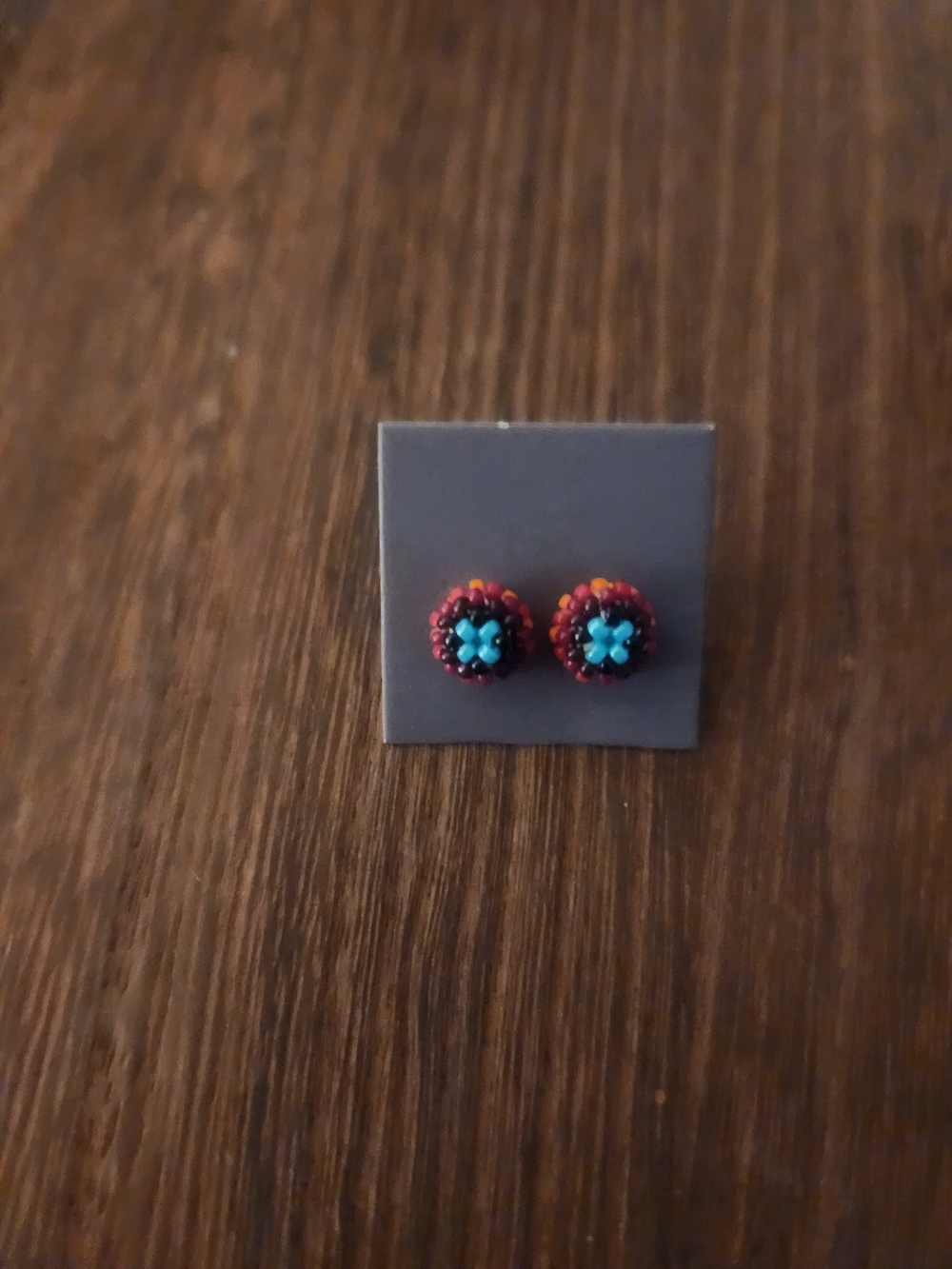 Native Seed Bead Stud Earring